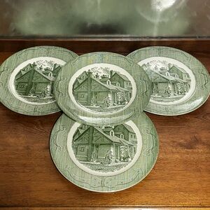 Vintage Royal China - The Old Curiosity Shop - Plates - approx 10in - Set of 4